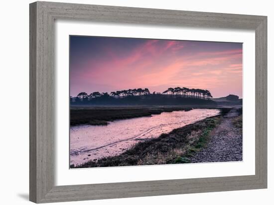 Budleigh Salterton Estuary at Sunrise, South Devon Natural Reserve, UK-Marcin Jucha-Framed Photographic Print