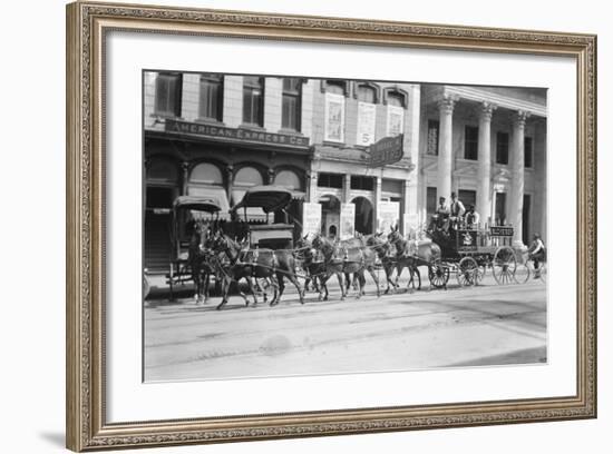 Budweiser Beer Wagon-null-Framed Photographic Print