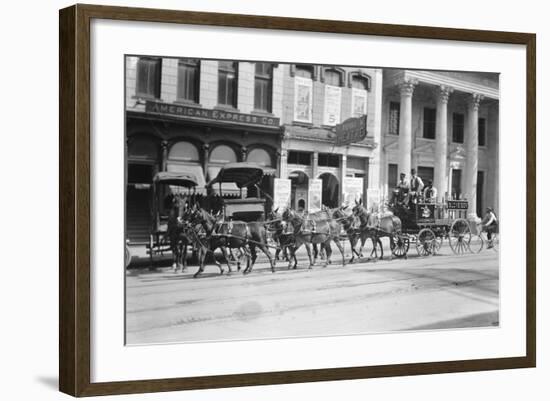 Budweiser Beer Wagon-null-Framed Photographic Print