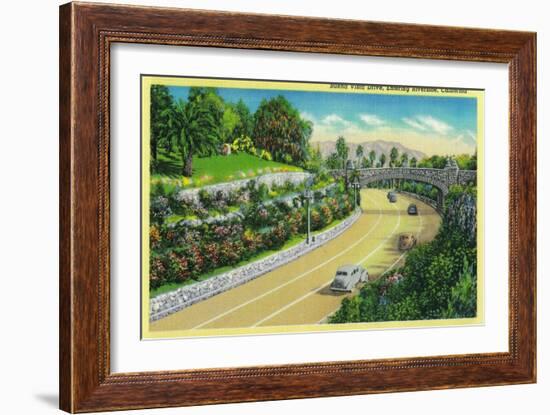 Buena Vista Drive, Entering Riverside - Riverside, CA-Lantern Press-Framed Art Print