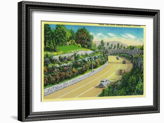 Buena Vista Drive, Entering Riverside - Riverside, CA-Lantern Press-Framed Art Print