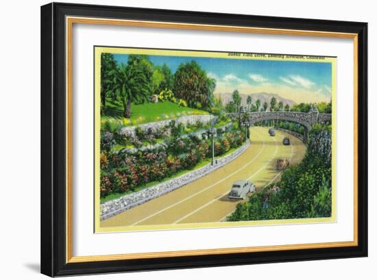 Buena Vista Drive, Entering Riverside - Riverside, CA-Lantern Press-Framed Art Print