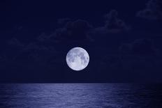Full Moon over Ocean, Night-Buena Vista Images-Photographic Print