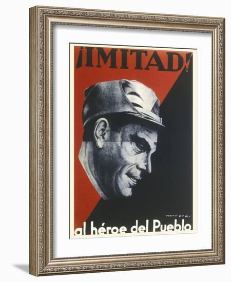 Buenaventura Durruti Communist Militant Leader During Spanish Civil War-null-Framed Photographic Print