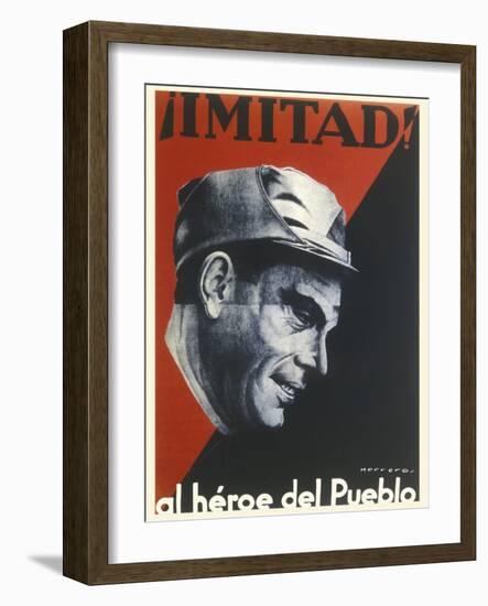 Buenaventura Durruti Communist Militant Leader During Spanish Civil War-null-Framed Photographic Print