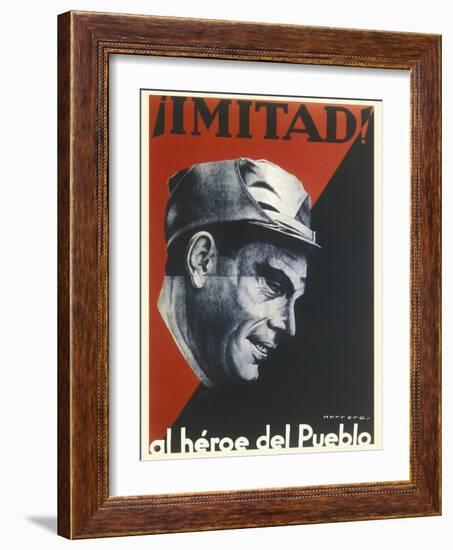 Buenaventura Durruti Communist Militant Leader During Spanish Civil War-null-Framed Photographic Print