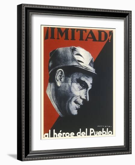 Buenaventura Durruti Communist Militant Leader During Spanish Civil War-null-Framed Photographic Print