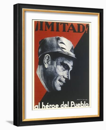 Buenaventura Durruti Communist Militant Leader During Spanish Civil War-null-Framed Photographic Print