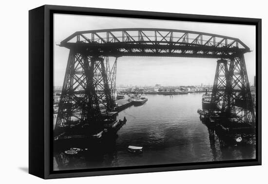 Buenos Aires Harbour-Mario de Biasi-Framed Premier Image Canvas