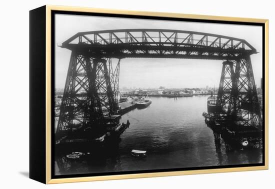 Buenos Aires Harbour-Mario de Biasi-Framed Premier Image Canvas