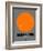 Buenos Aires Orange Subway Map-NaxArt-Framed Premium Giclee Print