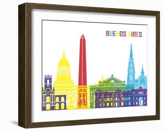 Buenos Aires Skyline Pop-paulrommer-Framed Art Print