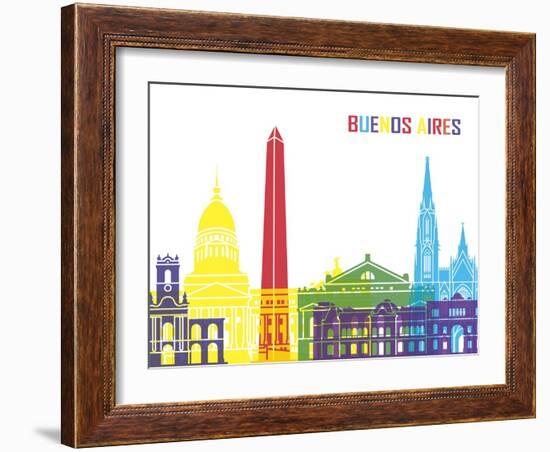 Buenos Aires Skyline Pop-paulrommer-Framed Art Print