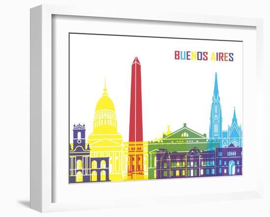 Buenos Aires Skyline Pop-paulrommer-Framed Art Print