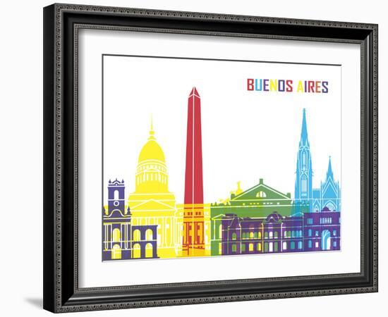 Buenos Aires Skyline Pop-paulrommer-Framed Art Print