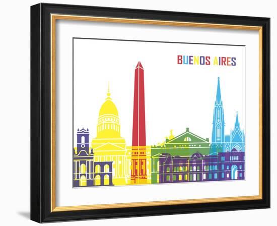 Buenos Aires Skyline Pop-paulrommer-Framed Art Print