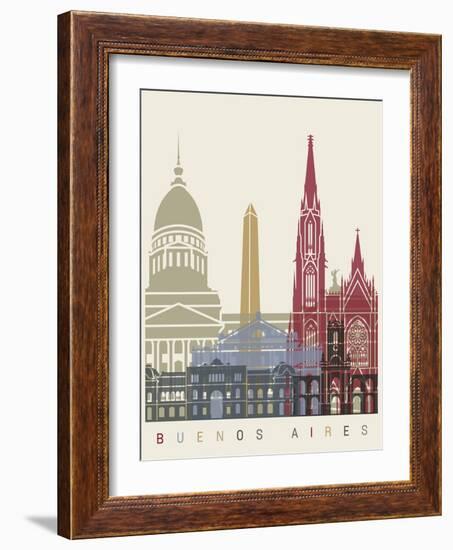 Buenos Aires Skyline Poster-paulrommer-Framed Art Print