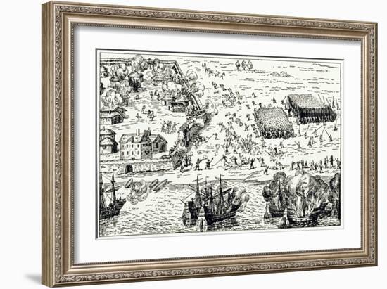 Buenos Aires: the First Settlement, Which Was Besieged by the Querandies in 1535-W. H. Koebel-Framed Giclee Print