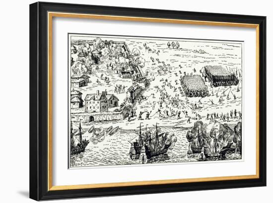 Buenos Aires: the First Settlement, Which Was Besieged by the Querandies in 1535-W. H. Koebel-Framed Giclee Print