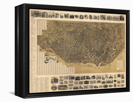 Buffalo 1902 Bird's Eye View 16x23, New York, United States-null-Framed Premier Image Canvas