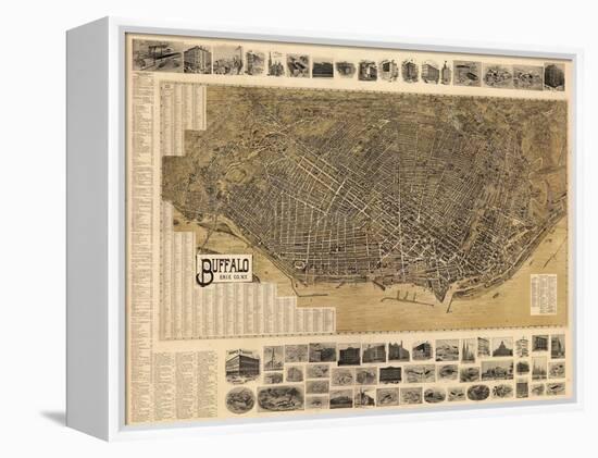 Buffalo 1902 Bird's Eye View 16x23, New York, United States-null-Framed Premier Image Canvas