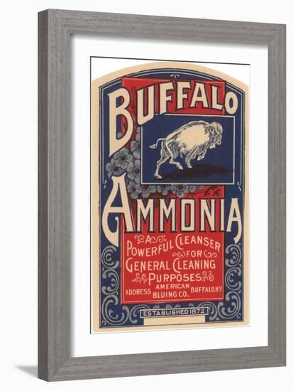 Buffalo Ammonia Label-null-Framed Giclee Print