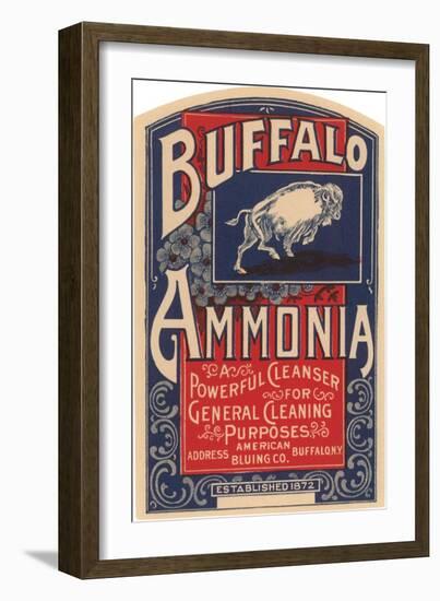 Buffalo Ammonia Label-null-Framed Giclee Print