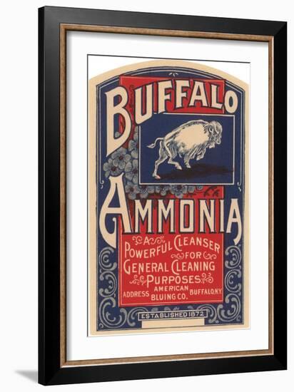 Buffalo Ammonia Label-null-Framed Giclee Print