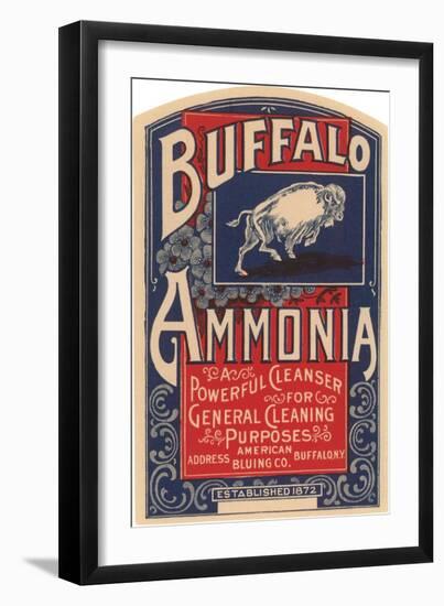 Buffalo Ammonia Label-null-Framed Giclee Print