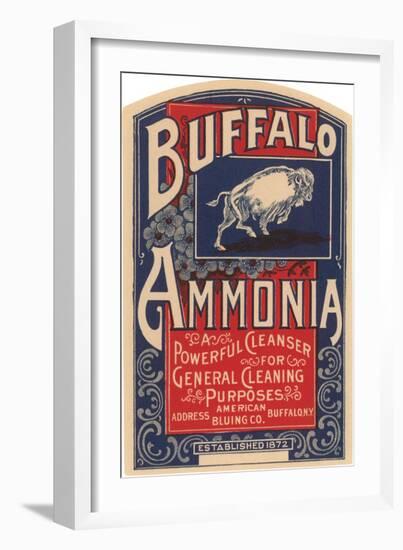 Buffalo Ammonia Label-null-Framed Giclee Print