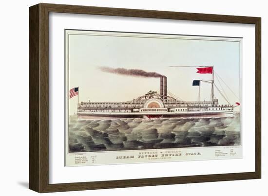 Buffalo and Chicago Steam Packet, Empire State-Currier & Ives-Framed Giclee Print