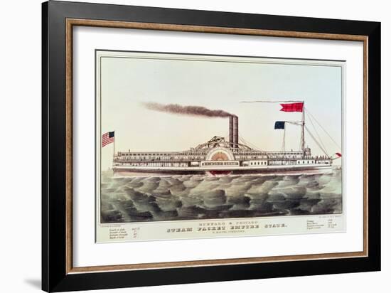 Buffalo and Chicago Steam Packet, Empire State-Currier & Ives-Framed Giclee Print