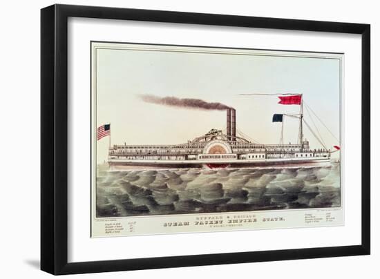 Buffalo and Chicago Steam Packet, Empire State-Currier & Ives-Framed Giclee Print