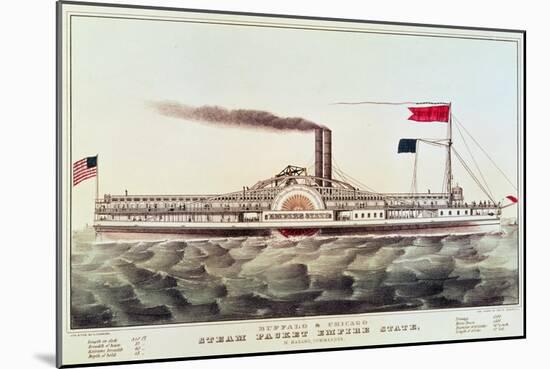 Buffalo and Chicago Steam Packet, Empire State-Currier & Ives-Mounted Giclee Print