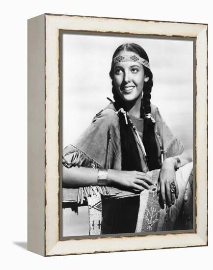 BUFFALO BILL, 1944 directed by WILLIAM WELLMAN Linda Darnell (b/w photo)-null-Framed Stretched Canvas