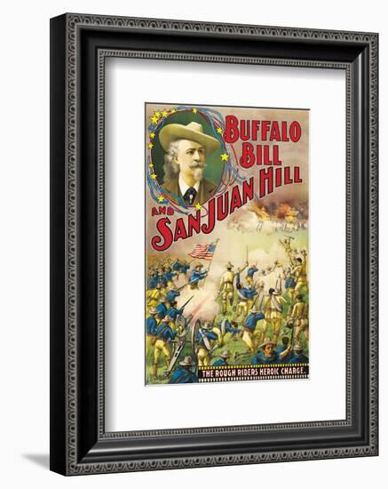 Buffalo Bill And San Juan Hill - 1902-null-Framed Giclee Print