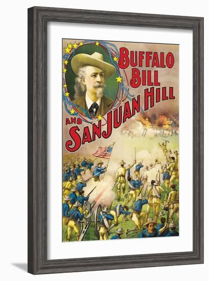 Buffalo Bill and San Juan Hill-null-Framed Art Print