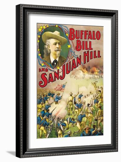 Buffalo Bill and San Juan Hill-null-Framed Art Print