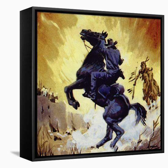 Buffalo Bill Battled Yellow Hand, Leader of the Cheyennes-null-Framed Premier Image Canvas