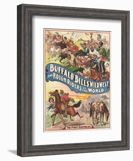 Buffalo Bill's wild west and rough riders-null-Framed Giclee Print