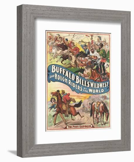 Buffalo Bill's wild west and rough riders-null-Framed Giclee Print