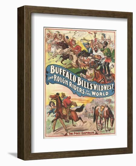 Buffalo Bill's wild west and rough riders-null-Framed Giclee Print