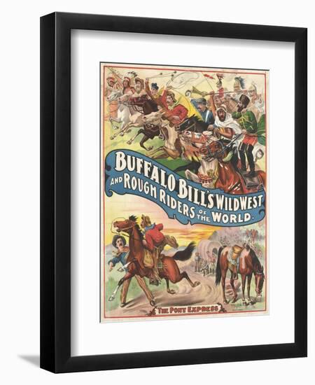 Buffalo Bill's wild west and rough riders-null-Framed Giclee Print