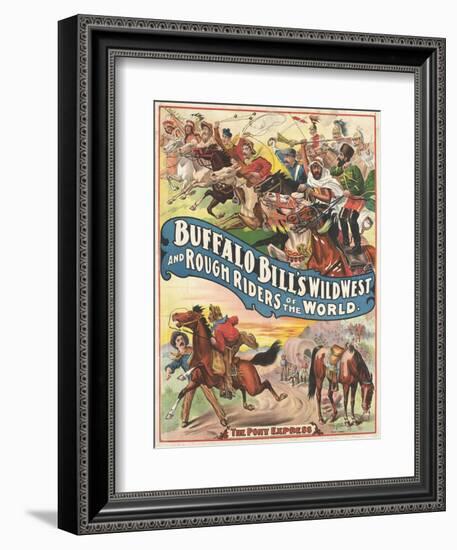 Buffalo Bill's wild west and rough riders-null-Framed Giclee Print