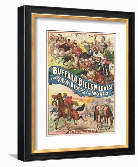 Buffalo Bill's wild west and rough riders-null-Framed Giclee Print