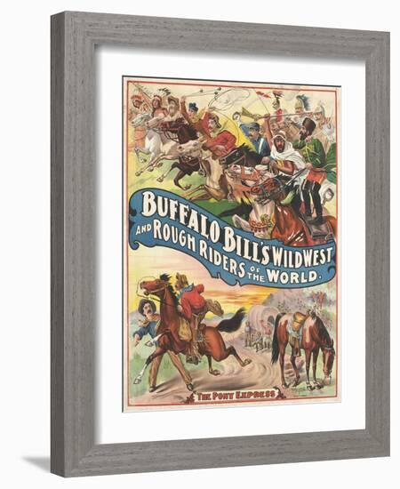 Buffalo Bill's wild west and rough riders-null-Framed Giclee Print