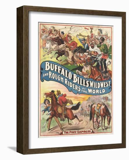 Buffalo Bill's wild west and rough riders-null-Framed Giclee Print