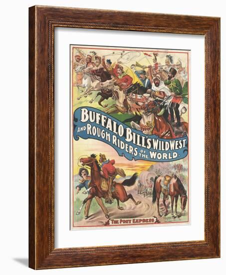 Buffalo Bill's wild west and rough riders-null-Framed Giclee Print