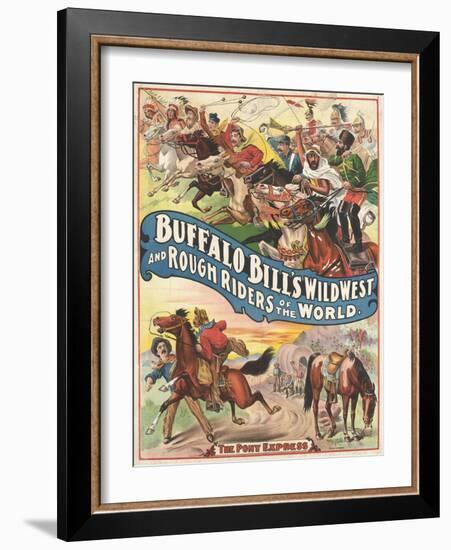 Buffalo Bill's wild west and rough riders-null-Framed Giclee Print