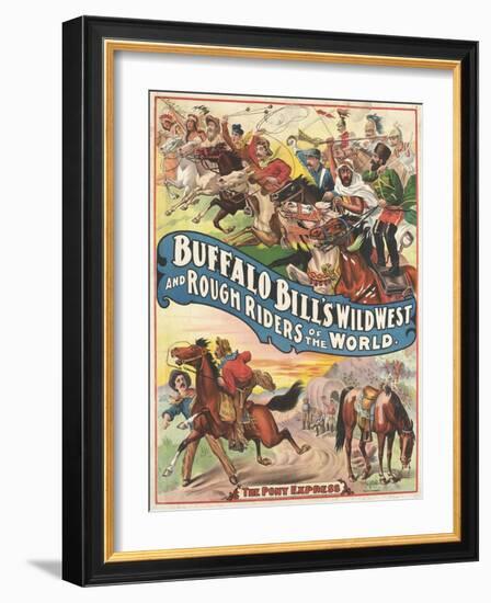 Buffalo Bill's wild west and rough riders-null-Framed Giclee Print